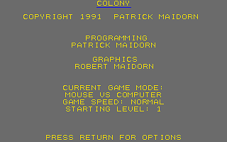 Colony atari screenshot